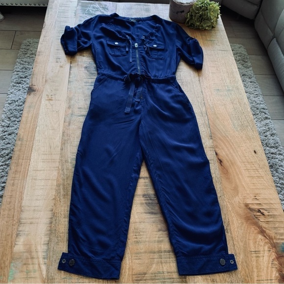 AX Armani Exchange Zip Front Adjustable Jumpsuit Size 0P - Picture 11 of 16